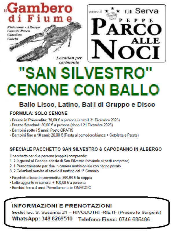 LOCANDINA CENONE E SOGGIORNO 2026